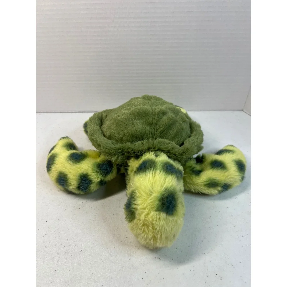 Fahlo Sea Turtle Plush Stuffed Animal Green Yellow Spotted Marine Toy 9 inch